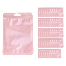 GNY 粉彩禮物包裝迷你夾鏈袋, 50個, 粉紅色