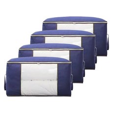 조인메이드 다용도 겨울 옷 이불 정리 가방 정리함 특대형, 네이비, 4개