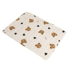 PASTEL PET 寵物愛心小熊絎縫墊, 象牙白, 1個