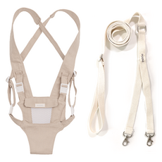 Pogni 娃娃嬰兒背帶走失兒童預防帶套裝, 米色(娃娃背帶)、象牙色(防走失帶)