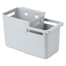 작공소 무타공 2단 확장형 주방 쓰레기통 ZGS-012, 그레이(ZGS-012-1)