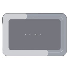 Blue Lake 可水洗玄關廚房浴室硅藻土地墊, 1個, 灰色