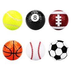 熱門運動設計款特色高爾夫球 42.67mm 6入組, 1個, 6個, 混色