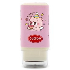 Somssi 手帳裝飾 生日 內建墨水 萬年印章, 1個, 紅色