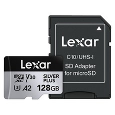 Lexar 雷克沙 Professional Silver PLUS microSD 記憶卡, 128GB
