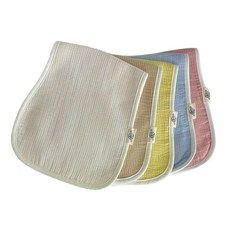 孩童6層紗布拍嗝巾 5色組, 象牙白+燕麥色+檸檬黃+天空藍+粉紅色, 1組