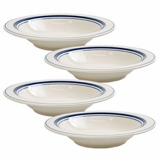 Kanesuzu 日常淺口碗 2號, 雪藍色, 4個