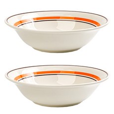 Kanesuzu Daily陶瓷圓盤 1號, 2個, 橘色