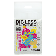 MAOCH 植物環保消臭豆腐貓砂，6倍超強吸水力，10秒快速溶解，99%無粉塵，2.4kg, 1包, 原味