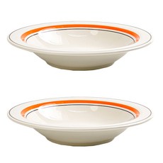 Kanesuzu 日常淺口碗 2號, 橘色, 2個