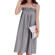 lovinglab 鬆緊帶平口連身裙 高爾夫浴袍 FREE, 1個, 灰色