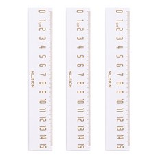 NUSIGN 紐賽 ABS 尺 15cm ENS096, 白色, 3個