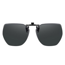 Jeep 翻轉式偏光夾片太陽眼鏡 S2011, 1個, 黑色(鏡框) + 煙灰色(鏡片)