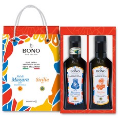 보놀리오 엑스트라버진 올리브오일 DOP 발디 마자라 250ml + IGP 시칠리아 250ml 세트, 보라티알 [124 오전8시까지 주문시 명절전출고][보라