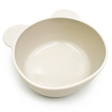 矽膠小熊點心盤 大, 1個, 純白色