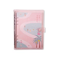 SECOND MANSION A5 6孔 月光 我的儲蓄紀錄 記帳本, 1個, 04 夏日假期