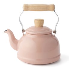 FUJIHORO Cotton系列琺瑯煮水壺, 1個, 灰粉色, 1.6L