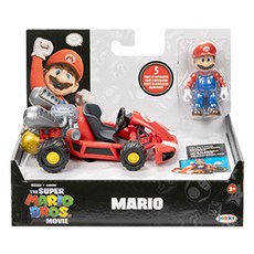 jakks PACIFIC 超級瑪利歐電影公仔與卡丁車 綜合款 2.5吋 417214 隨機出貨, 1個