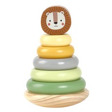 TOOKY TOY 拓客 獅子套圈堆疊玩具, 1個, 混合顏色