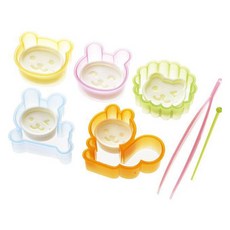 TORUNE 強尼自由角色火腿起司蔬菜切割模具 + 鑷子套裝, 混色, 1組