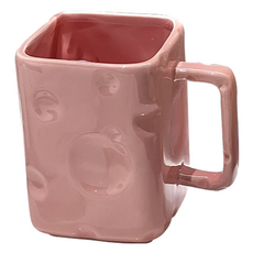 THE ZAKKA Cheese 高級陶瓷浴室漱口杯 11.5 x 8 x 10.5 cm, 1個, 粉紅色