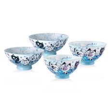 優質3D蓋飯碗套組, 空氣2P+2號碗2P, 興奮的貓藍色, 1組