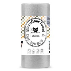 BonitaGoods 多用途超細纖維捲筒毛巾 30*30cm 灰色, 1捲, 30入