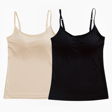 컴테이션 여성용 인견 끈조절 캡내장 브라탑 2P