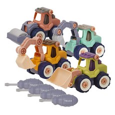 Kes.B 趣味DIY迷你車4件組, 混合色, 1套