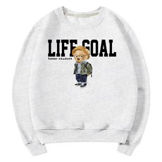 ILLUSO 男女通用 Life Goel 柔軟特級雙面大學T