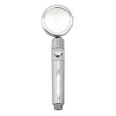 bathtem 水壓調節開關式多段雷射花灑蓮蓬頭, 銀色, 1個