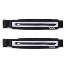 sprinting 輕薄跑步腰帶 2入, 黑色, 2個