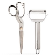 BESTHEIM 大師級不鏽鋼2件組, 銀色, 廚房剪刀 + 多功能切片器, 1套