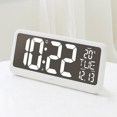 무아스 빅미러 LED 타이머 시계, 화이트