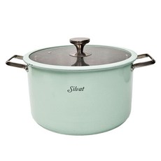 Silvat 電磁爐適用三層底Minz不鏽鋼鍋, 1個, 28cm, 薄荷綠