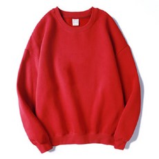 PEONIST 女款素色圓領寬鬆大學T