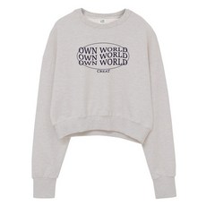 에어플레인 오운월드 크롭 맨투맨