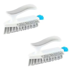 블럭마트 화장실 틈새 청소솔, 화이트, 2개