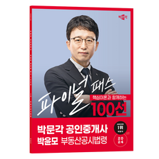 2024 공인중개사 박윤모 파이널 패스 100선 2차 부동산공시법령, 박문각