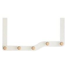 Isabel Home 掛式現代5鉤門後掛勾, 1個, 白色