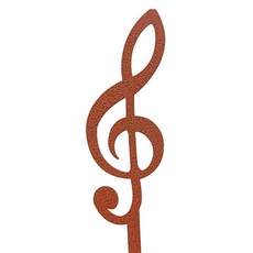 SteelDeco 高音譜號花盆插牌 粉體塗裝, 棕色