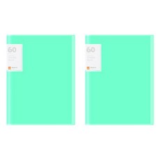 EUMES A4 60頁透明文件夾, 蘋果薄荷, 2個