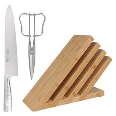 제우스 올스텐 4단 칼블럭 3종 세트, 1세트, 셰프나이프 270mm + 나비가위 + 칼블럭