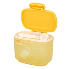 soonsooa 便攜式奶粉盒, 1個, 黃色
