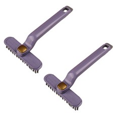 블럭마트 다기능 회전 욕실 청소 브러쉬, 퍼플, 2개