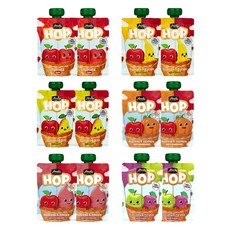 Anela HOP孩童水果泥綜合組, 蘋果口味 2入+香蕉口味 2入+蘋果水梨口味 2入+南瓜口味 2入+地瓜口味 2入+李子口味 2入, 1組
