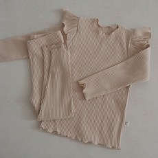 PEEKABOO 童款Raon系列荷葉邊家居服長袖+長褲組