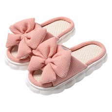 EVER HOUSE 大蝴蝶結厚底緩震室內拖鞋, 1個, 粉紅色