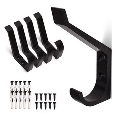 손잡이세상 AL2단 다용도걸이, 블랙, 5개