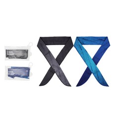 칸투칸 쿨스카프 2종 세트, 블루 + 블랙, 1세트